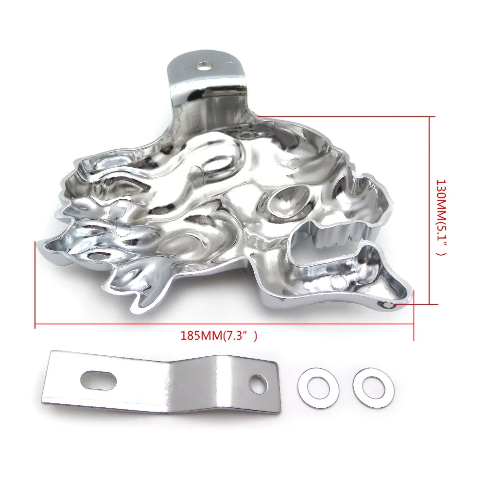 Chrome Zombie head horn cover For 92-16 Harley w/side mount "cowbell" all V-rod' Chrome Zombie head horn cover For 92-16 Harley w/side mount "cowbell" all V-rod'
