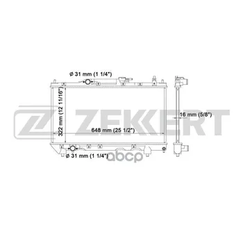 

Radiator OHL. DV. Toyota Avensis (T220) 97-zekkert art. mk-1109