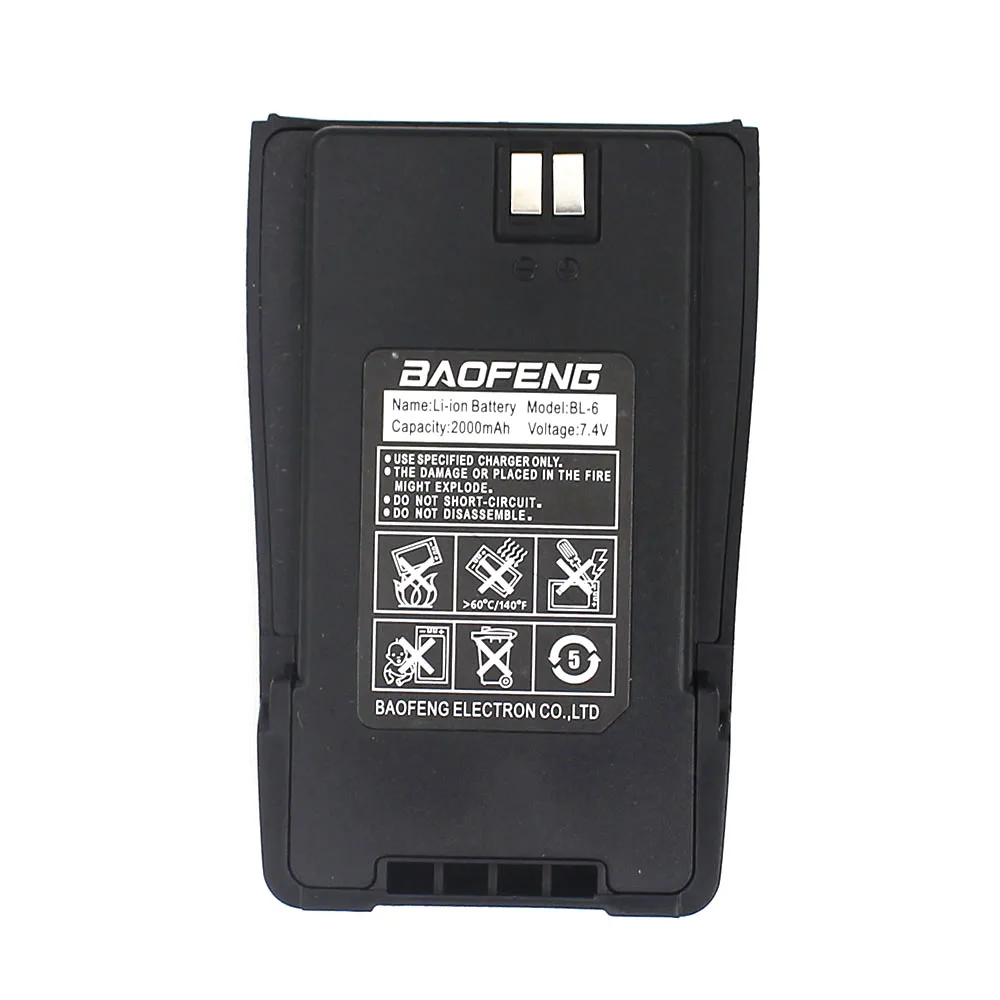 BaoFeng UV-6 рация 7,4 в 2000 мАч перезаряжаемый Сменный аккумулятор для Baofeng UV-6 двухстороннее радио