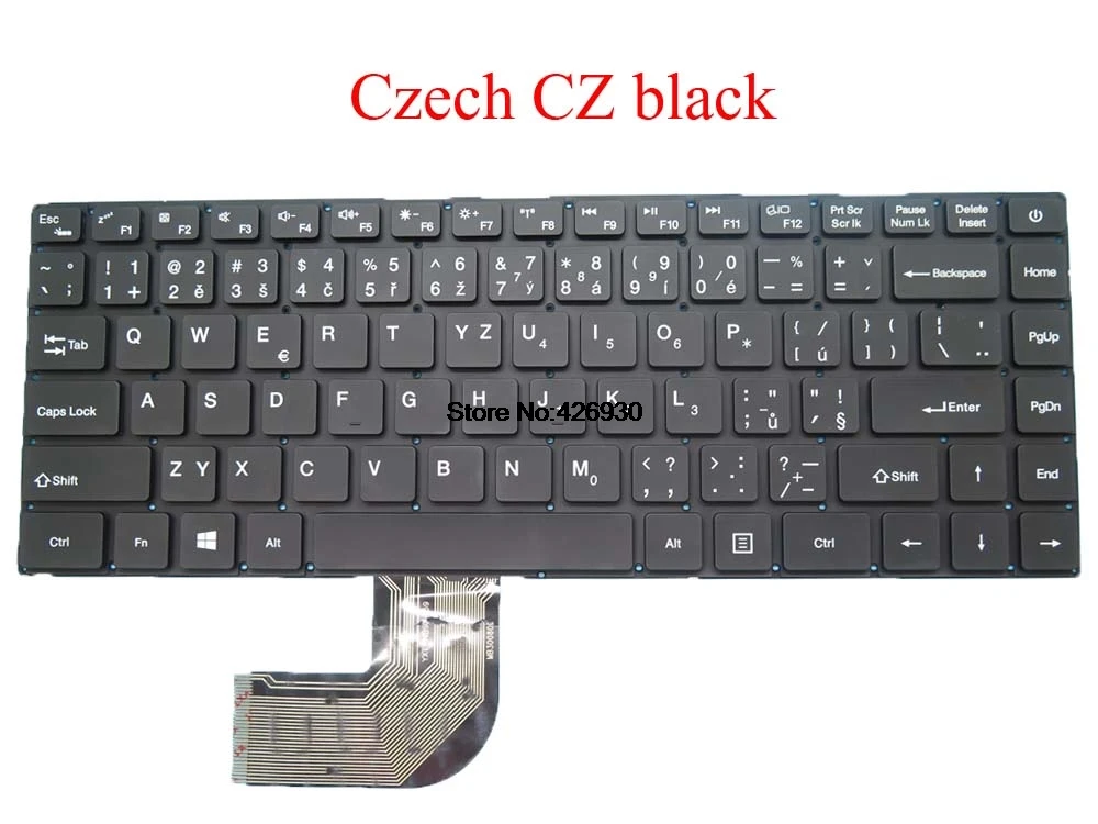 Ноутбук US CA KR электронная клавиатура для chuwi для LapBook Pro 14 английский US Чешский CZ Корейская, KR итальянская это новинка - Цвет: Czech CZ black