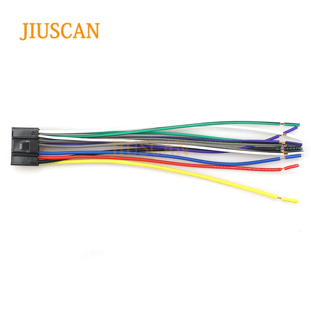 JIUSCA 15-003 Car ISO Harness Head Cable for KENWOOD DPX- for JVC KD-; Stereo Radio Wire Adapter Plug Wiring Connector Cable