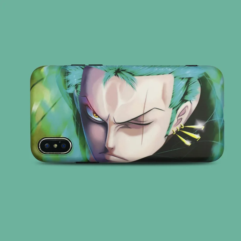 Японский аниме цельный чехол для телефона Luffy Zoro для iPhone 11 Pro MAX 7 Plus 6s 8 Plus Xs Max чехол для iPhone X XR силиконовый чехол - Цвет: 02