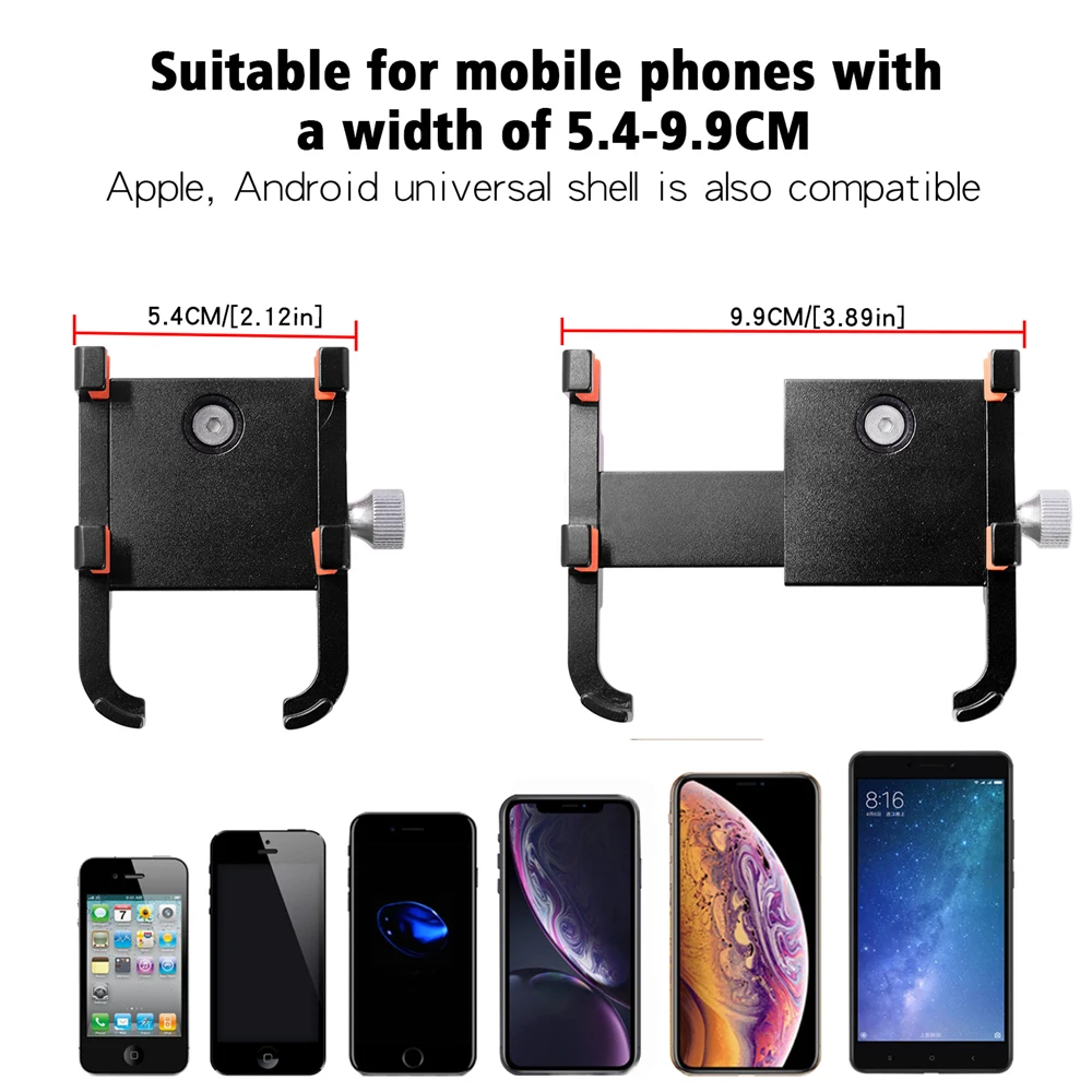 360 Вращающийся алюминиевый сплав Кронштейн для мобильного телефона gps кронштейн для мотоцикла, электрического трицикла, внедорожника, ATV, велосипеда