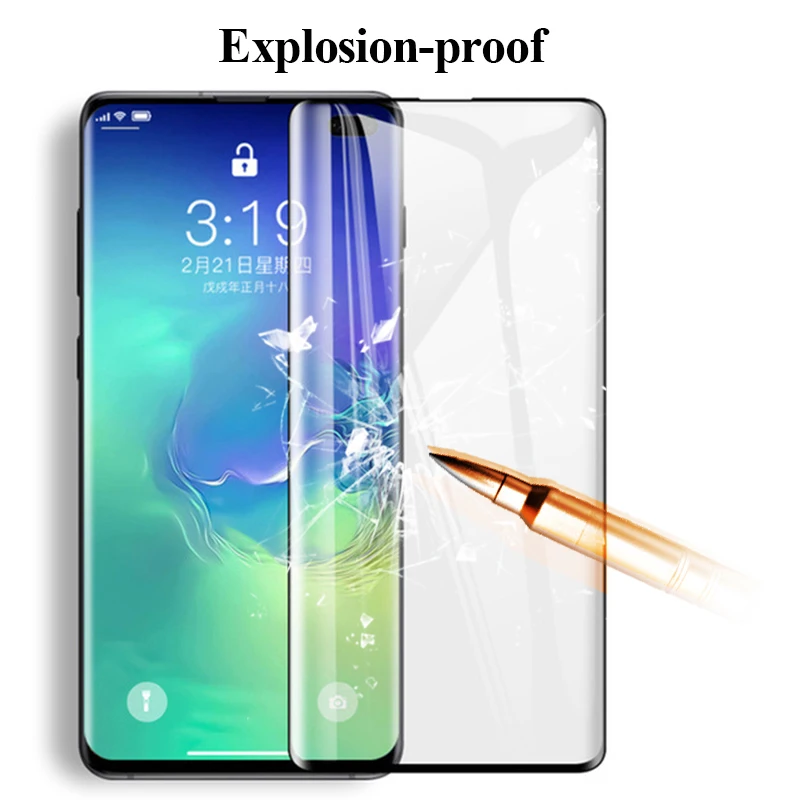 3D защитное стекло на samsung Galaxy S10 Plus Lite S7 S 10 E Light Armor Lite10 Life Verre дисплей безопасности
