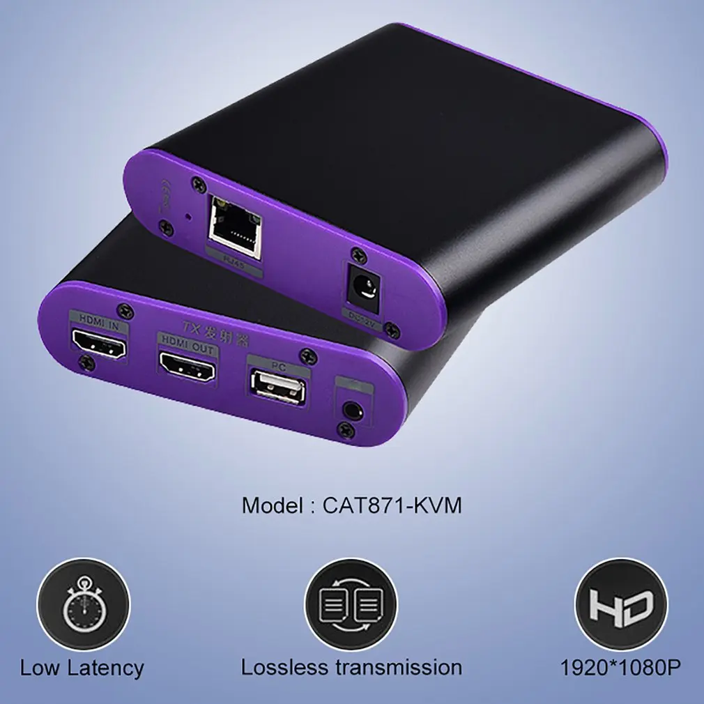 CAT871-KVM 1080p 60 Гц HDMI передатчик и приемник Удлинитель Ethernet cat5e/6 plus/7 для глубокий цвет 3D EDID Dobly DTS