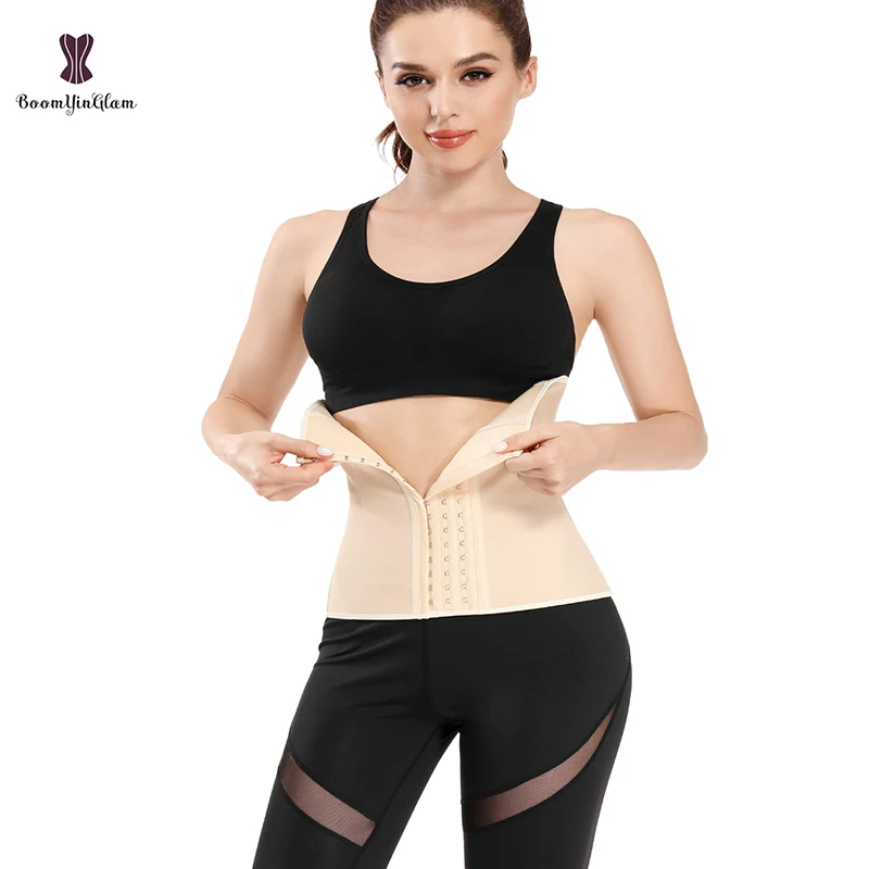 Latex 96% Cotton Material Women Fitness Outfit Waist Trainer Corset Workout Sport Girdle 9 Steel Bones Colombians Shaper