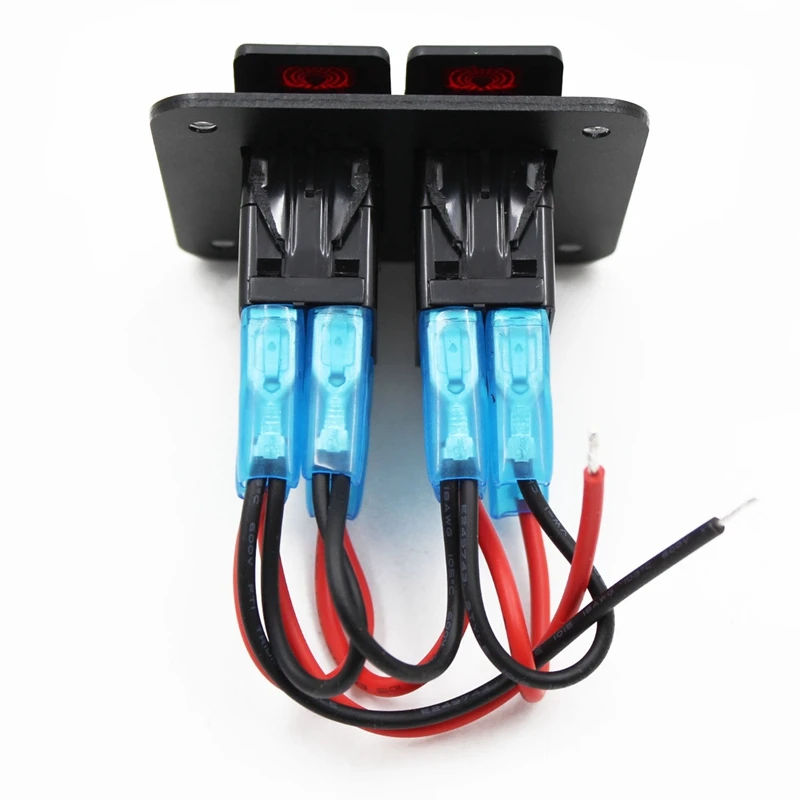 12 V-24 V 2 Gang красный кулисный переключатель Панель автомат защити цепи лодка морской Водонепроницаемый