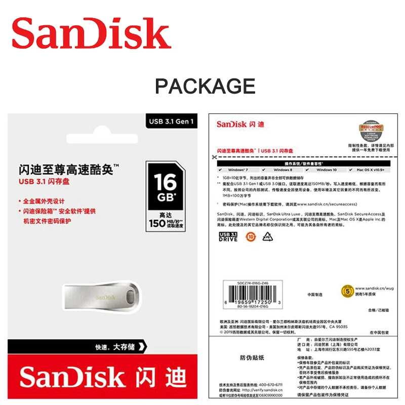 SanDisk CZ74 USB 3,1 флеш-накопитель 128 Гб 64 ГБ 32 ГБ 16 ГБ u-диск, флеш-накопитель, миниатюрный флеш-накопитель, карта памяти, флеш-накопитель