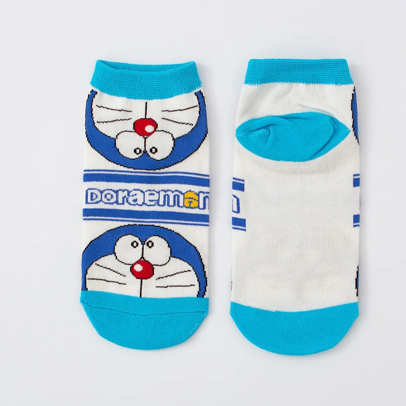 Носки с принтом Аниме Doraemon женские хлопковые носки Dorami милые забавные Повседневные Удобные весенне-летние японские спортивные дышащие носки