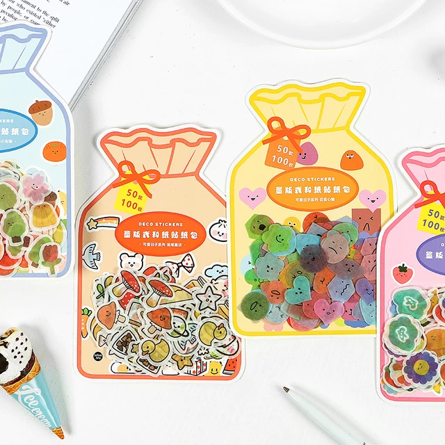 Korean Stationery Sticker Warm Home Household Display Food Stuff Sticker  Diary Album Scrapbooking Diy Craft Handmade