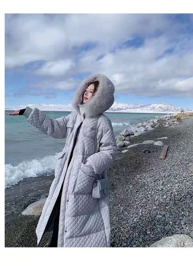 Over-knee Cotton-padded Jacket Women's New Ultra-long Bread Was Thinner Students To Ankle Down Cotton-padded Jacket waterproof puffer coat