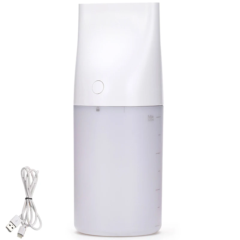 

Portable USB Mini Humidifier, 320Ml Cool Mist Humidifier Desktop Car Air Humidifier Diffuser with Night Light, 8 Hours Auto Shut