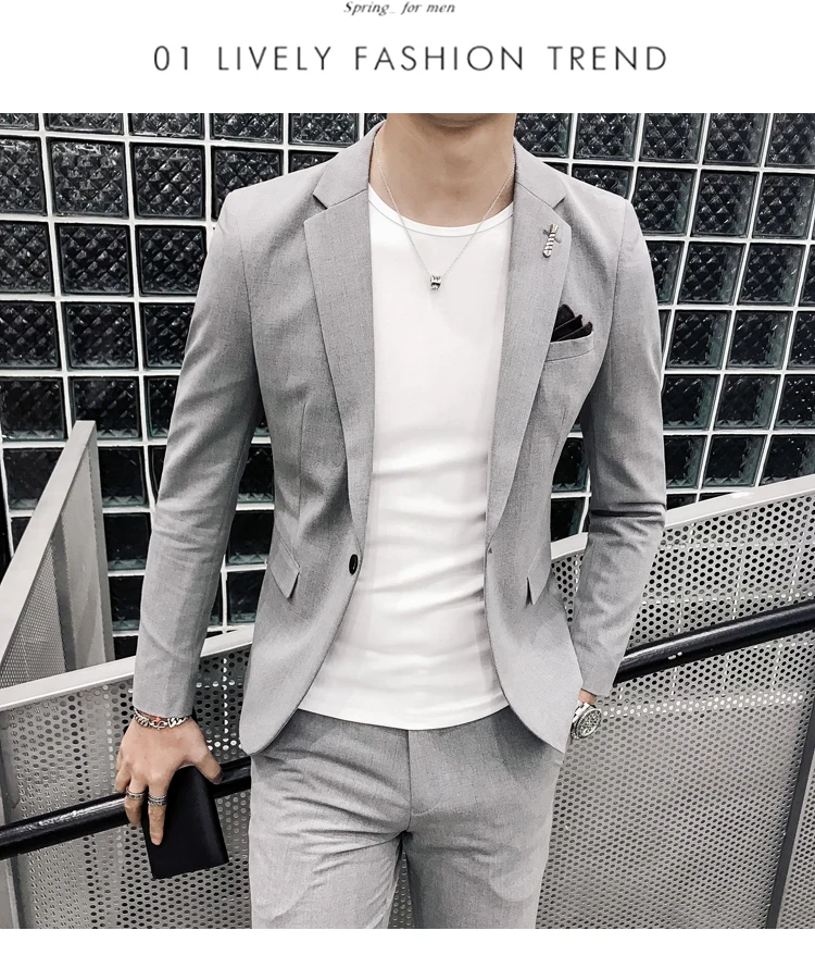 Новая мода Бизнес Для мужчин высокое качество джентльменов high-end британский стиль сплошной Цвет самосовершенствования качества Модные блейзер