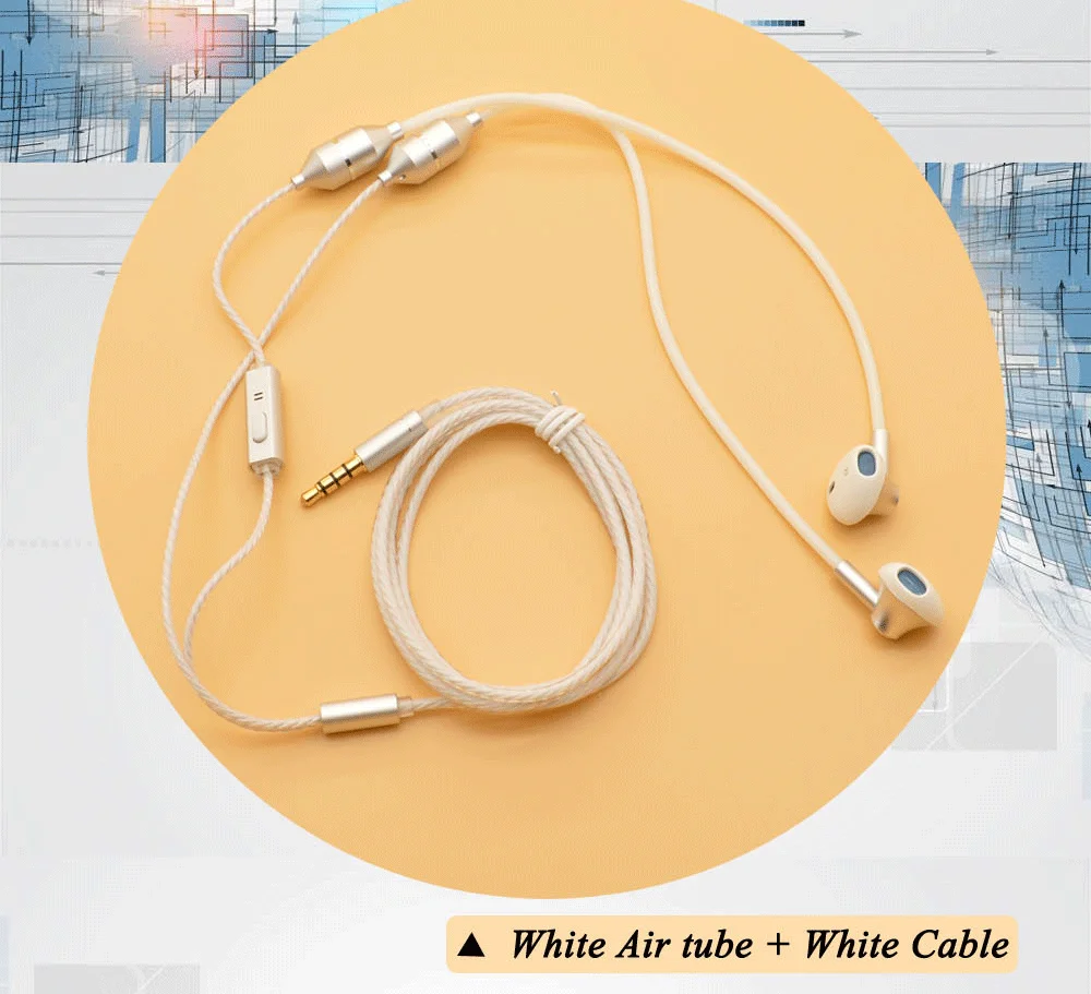 Здоровые противорадиационные наушники-вкладыши для iphone/samsung Air Tube technology стерео музыка металлическая гарнитура 3,5 мм для huawei xiaomi