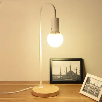 

E27 40W Wooden Base Table Lamp Desk Lights Study Lighting Eye Protection US Plug Desk Lamp Night Light Festival Christmas Light