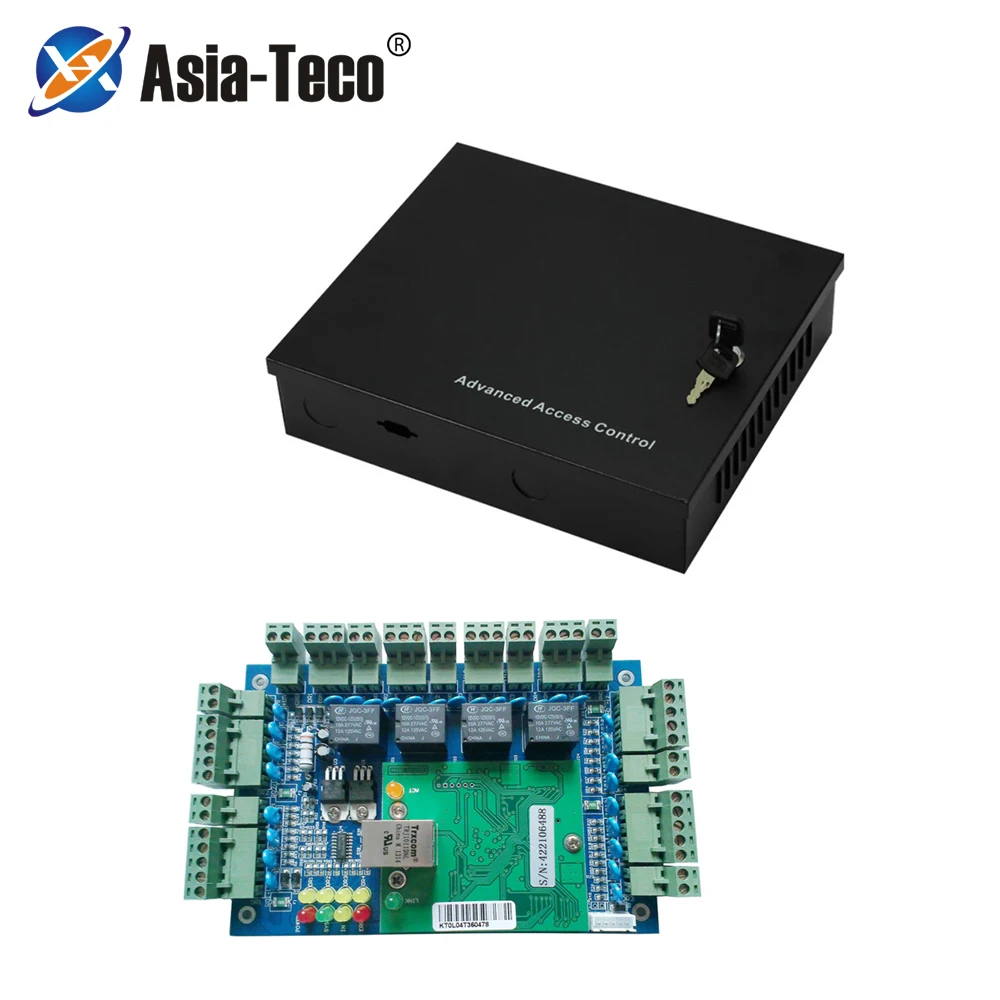 1/2/4 도어 컨트롤러 TCP/IP 액세스 제어 패널 보드 DC12V 5A 금속 ..