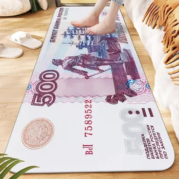 

New Rubles Currency Carpet Anti-slip Carpets And Flannel Carpet Carpet Mats Room Kitchen Living Bedroom Floor Room Decoration