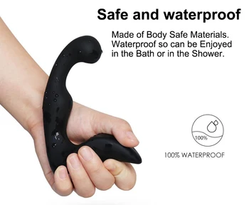 Vibrating Prostate Massager Men Anal Plug Waterproof 10 Stimulation Patterns Powerful Motors Butt Silicone Sex Toys for Adults 4