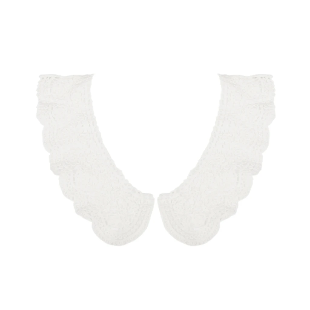 Vintage White Flower Lace Collar Neck Choker Applique Sew DIY Craft ,2 Pair