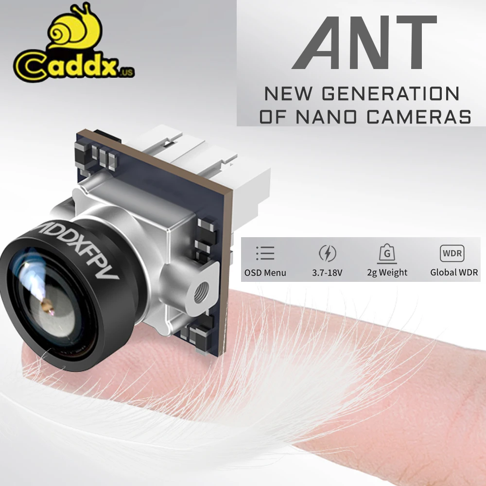 2g CADDX ANT 1200TVL Global WDR OSD 1.8mm Ultra Light FPV Nano Camera 16:9 4:3 for RC FPV Tinywhoop Cinewhoop Toothpick Mobula6 1