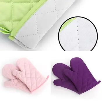 

Cotton High-temperature Thick Hot Insulation Oven Mitt Heat Proof Resistant Protector Kitchen Cooking Pot Holder Microwave Glove