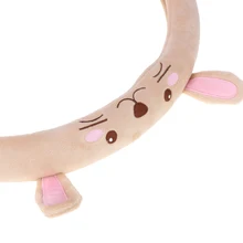 Короткие Плюшевые автомобильные наборы чехол рулевого колеса автомобиля мультфильм милый, кролик