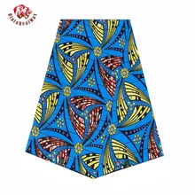 Бинтареал воск высокое качество воск синий цветок дизайн голландский Африканский вощеная ткань bintareal горячая Распродажа дизайн 24FS1144