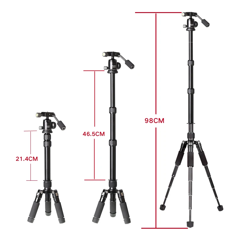 XILETU FM5C-MINI Aluminum Mini Tripod Ball Head Digital SLR Camera Tabletop Stand Lightweight Deskt