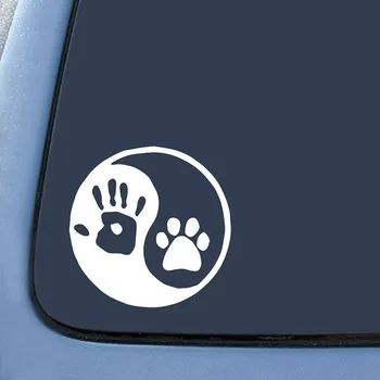 

Yin and yang hand paw reflective car stickers