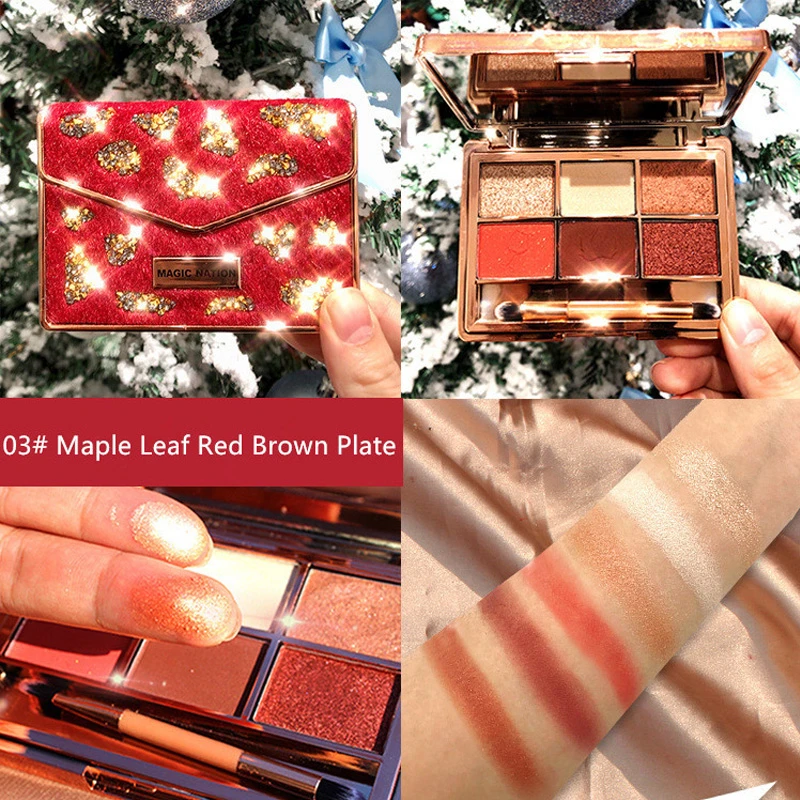 6 цветов Перламутровые тени для век матовые мерцающие палитра Макияж Тени