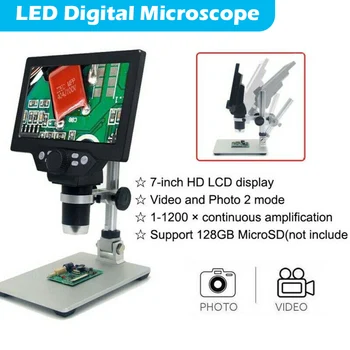 

Professional Electronic Digital Microscope Portable 7 Inch Large Screen LCD Display 1-1200X Continuous Amplification