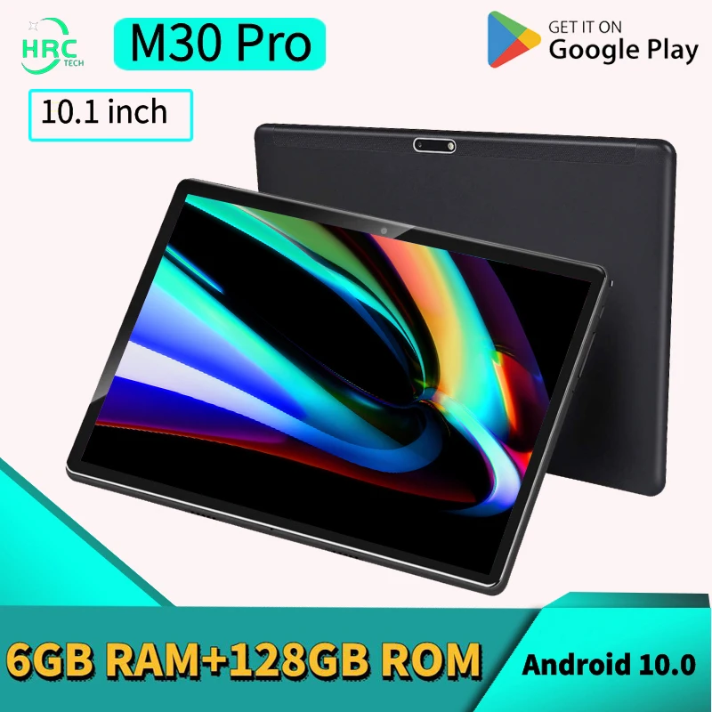10-дюймовый планшет Android 10 0 восемь ядер ЦП 6 ГБ ОЗУ 128 Гб ПЗУ 4G LTE WiFi GPS 6000 мАч