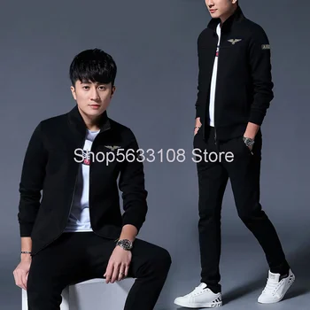 

Big Size Men's Wear Sports Suit Men Running Leisure Wei Clothes Male Autumn Two-piece Set