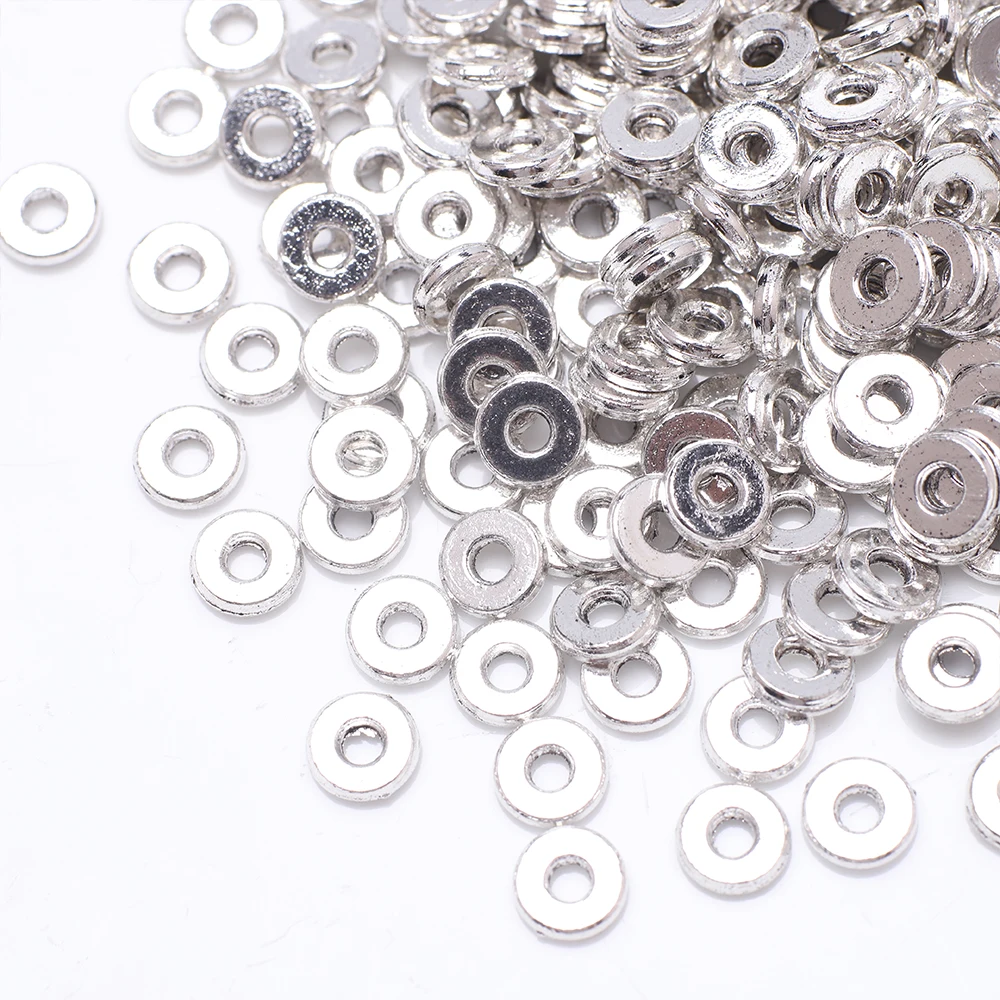 Tibetan Silver Beads 5mm Hole  Tibetan Silver Beads Spacers - 10pcs Hole  2mm Silver - Aliexpress