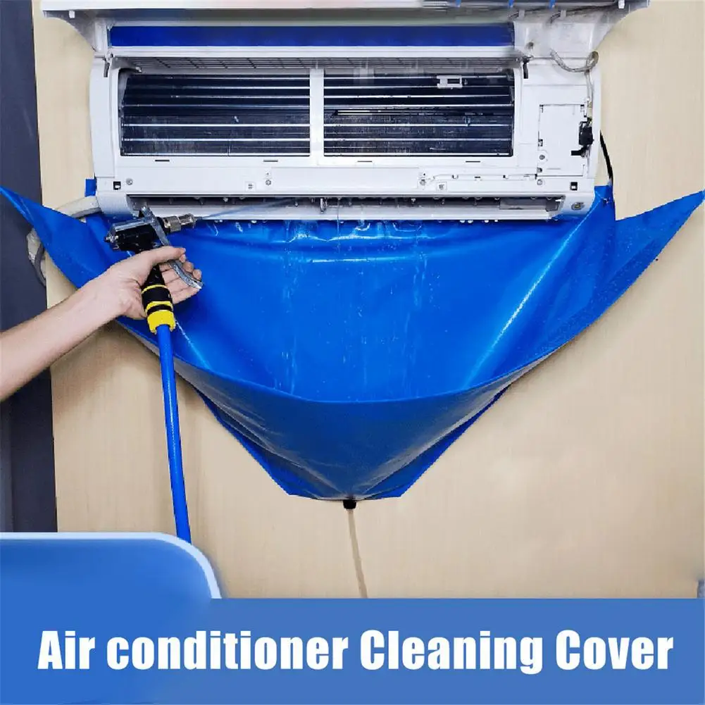 

NEW Air Conditioner Cleaning Cover with Water Pipe Waterproof Dust Protection Cleaning Cover Bag for Air Conditioners Below 1.5P