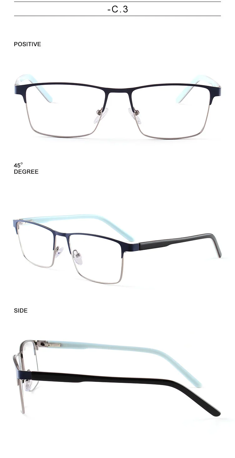 Glasses Frame Myopic Glasses Frame Men's Glasses Frame Spring Leg Metal Mirror Frame