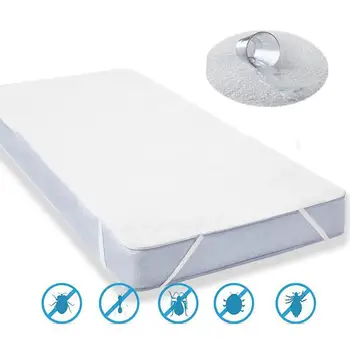 

Solid Color Waterproof Bedspread with 4 Corners Straps
