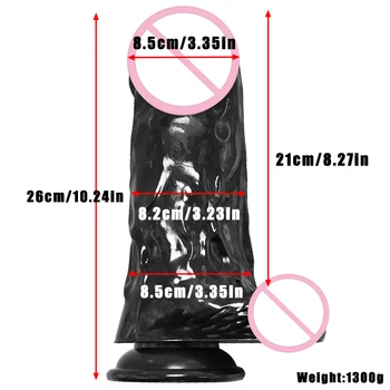 3 inch XXL Dildo Strap on Giant Huge Penis with Suction Cup Realistic Anal Dildo Sex Toys for Women Men 3in Big Dick Masturbator 6