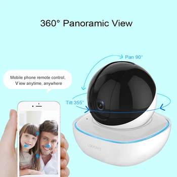 

LOOSAFE Home Security 4MP Cloud Wireless IP Camera 2 Way Audio Alarm IR Night Vision P2P Intelligent Auto Tracking Wifi Camera