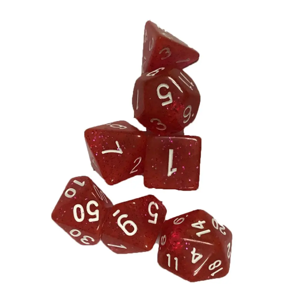 Комплект из 3 предметов Горячая 7 шт./компл. игры Multi по бокам розового и фиолетового цветов кости D4 D6 D8 D10 D12 D20 игральные кубики новая распродажа