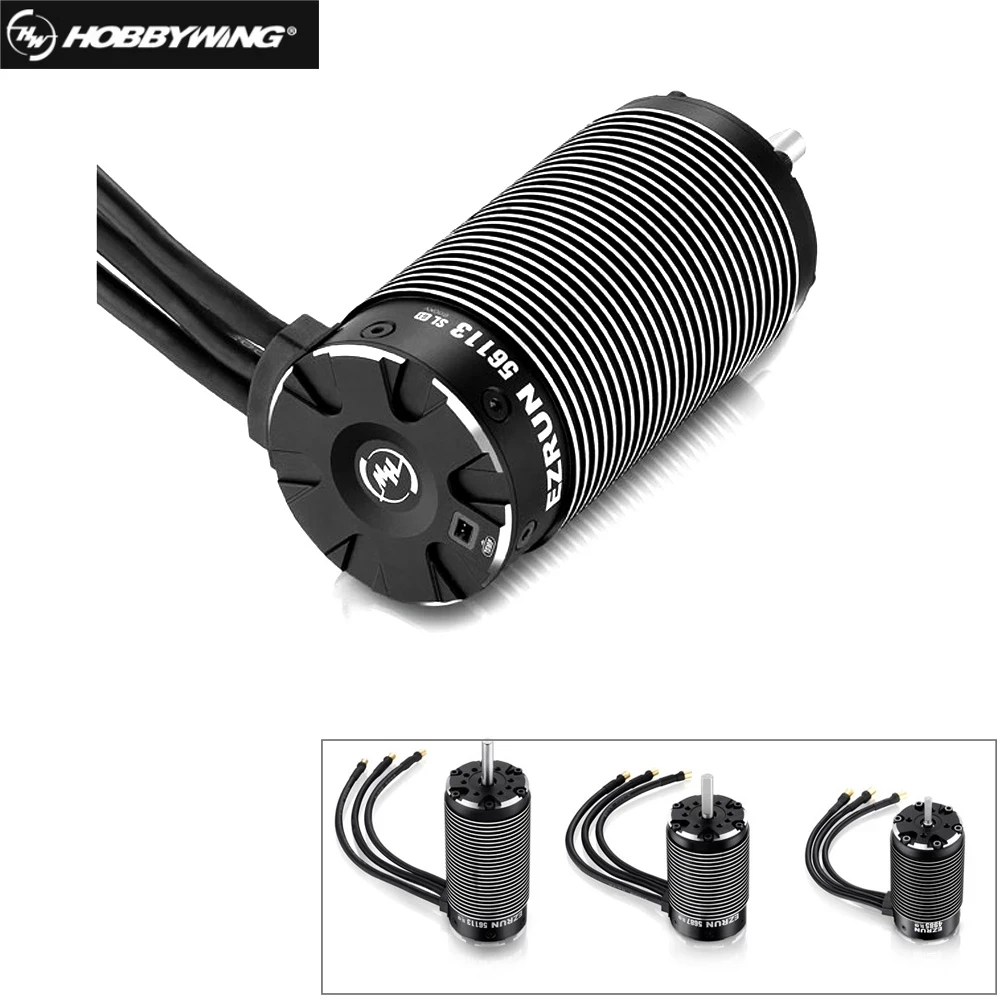 HobbyWing 4-pole Sensorless Brushless Inner Motor For 1/5 1/6 1/7 RC Car EZRUN 4985SL 1650KV /5687 1100KV/ 56113-800KV 3-8S