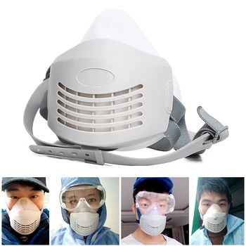

Anti Dust PM2.5 Mask Respirator Mask Industrial Protective Silicone Mask and Replaceable Cotton Anti-Dust Breathable Mask Filter