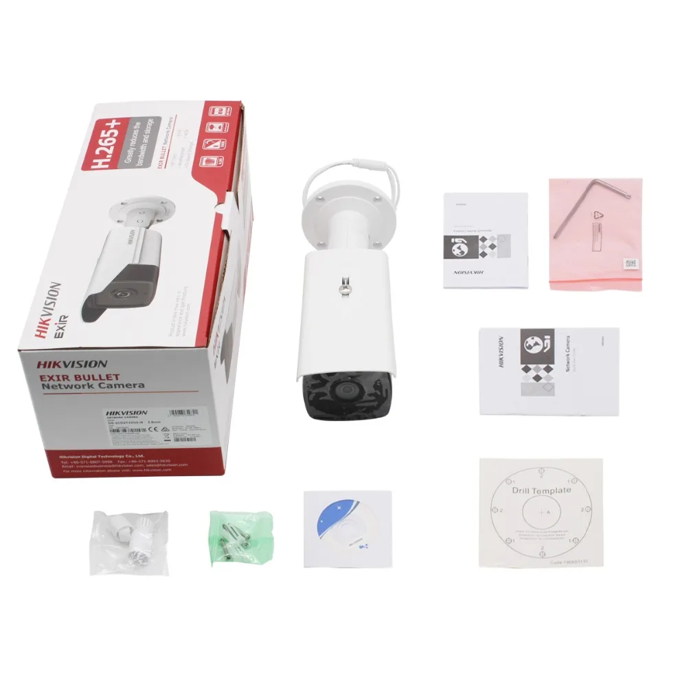 Оригинальная ip камера Hikvision DS 2CD2T85FWD I8 8MP Bullet 2 8/4 мм POE с ИК диапазоном 80 м H.265 CCTV