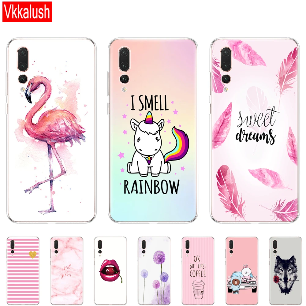 

Silicon case For 5.84" Huawei P20 Lite huawei p20 pro phone for HUAWEI P20 Coque back cover protective phone clear animal shell