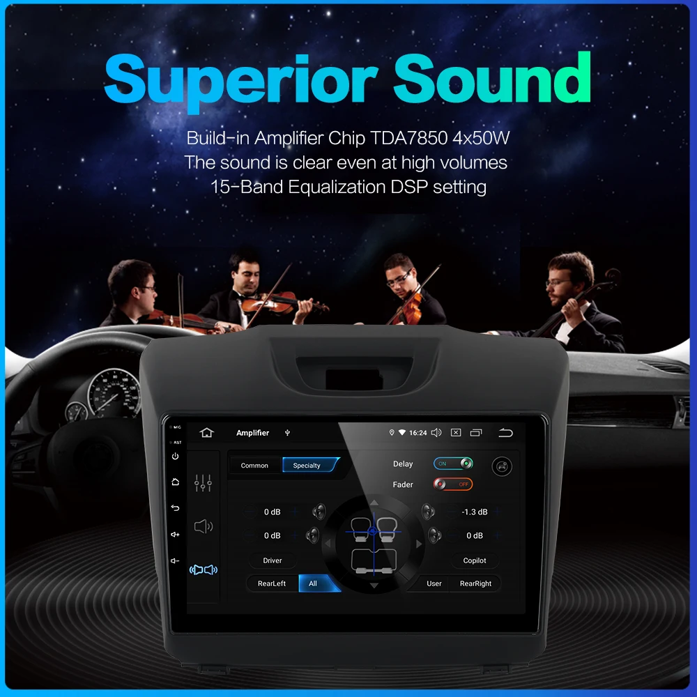 Excellent Dasaita Android 9.0 TDA785 1 din for Isuzu Car Radio D-MAX 9" IPS Touch Screen 1080P Video GPS Bluetooth Hexa core MP3 64G ROM 3