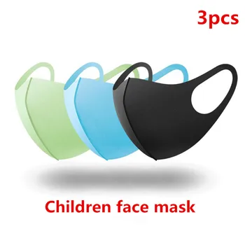 

3Pc Sponge Children Mouth Mask Washable Dustproof Reusable Masks Anti-Pollen Face Mask Health Breathable Anti-PM2.5 Kids Masks