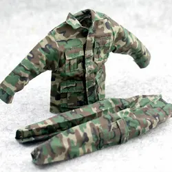 1/6 масштабный мужской Камуфляжный боевой костюм в стиле джунглей, армейский солдат, фигурка, одежда, костюм, подходит для 12 дюймов