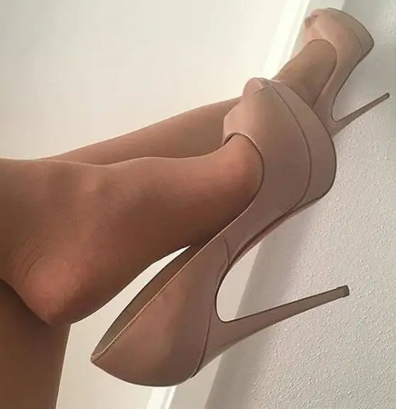 Women Sexy Peep Toe Platform Pumps 