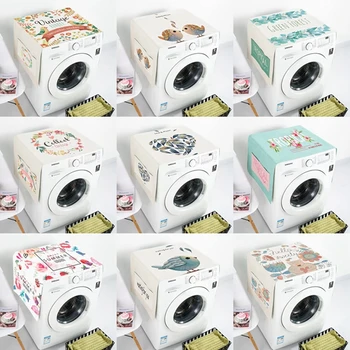 

Nordic Washing Machine Cover Fridge Dust Cover Winson Cat Cotton Linen Refrigerator organizer Cotton Dust Covers Home Cleaning