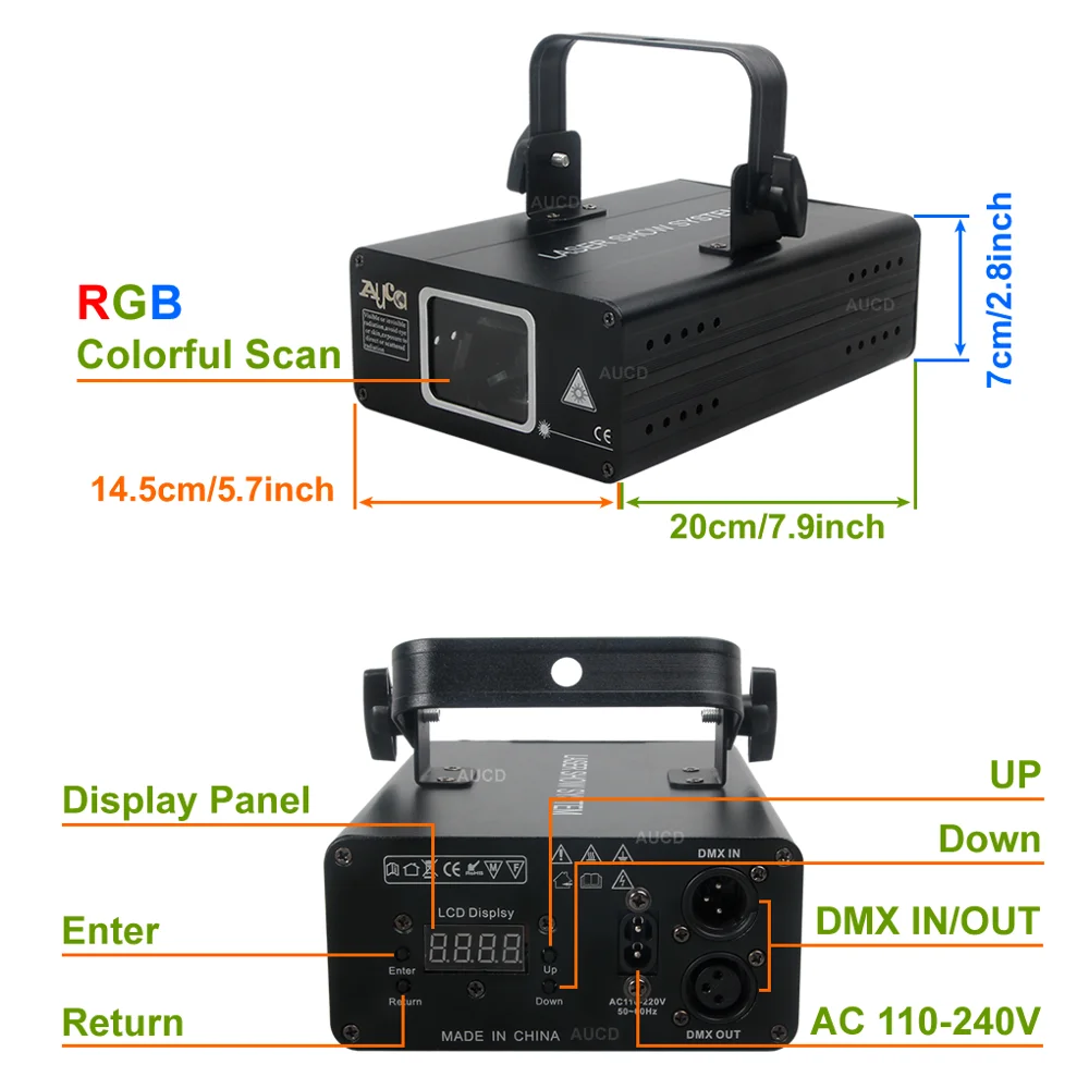 Цветной луч RGB DMX 500 МВт проектор с активацией звуком лазерный музыкальный